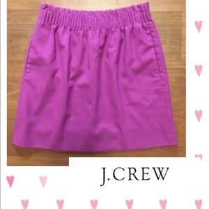 J Crew Magenta Mini Skirt 4 S Purple Wool Blend